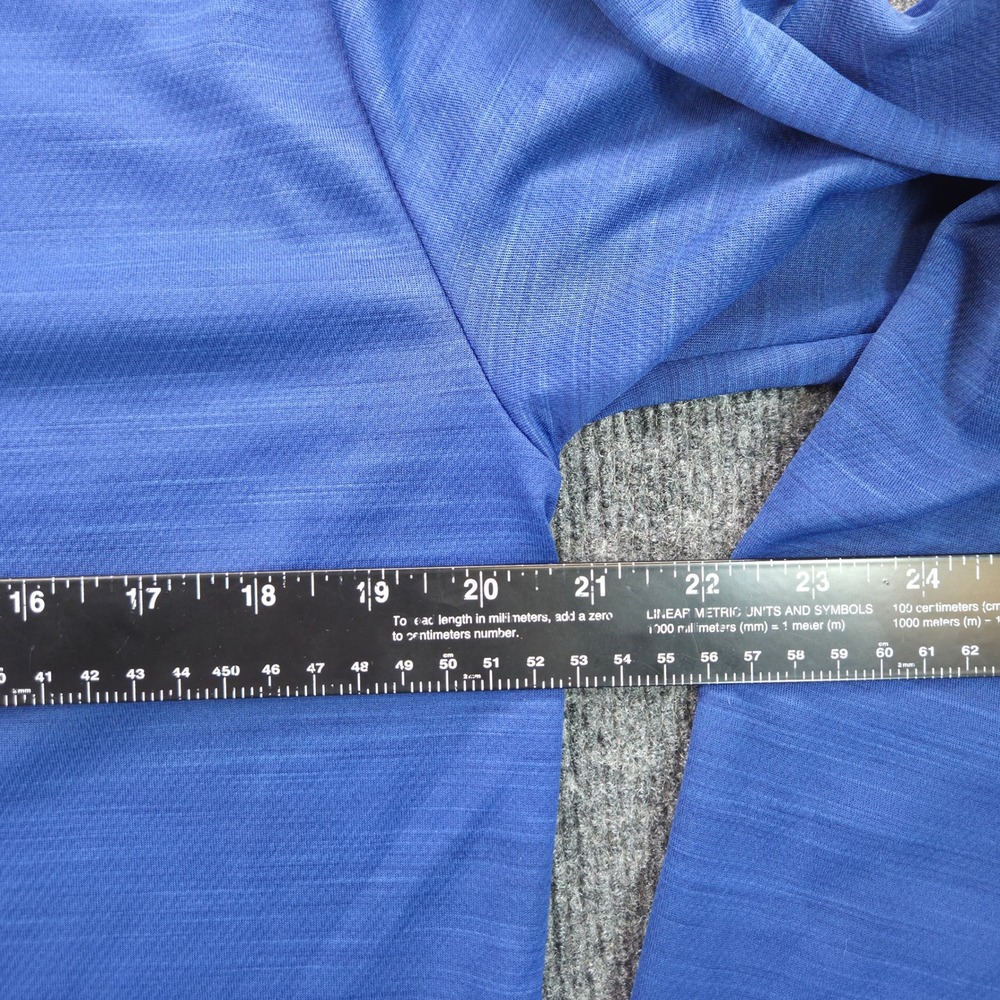 Nike Dri-FIT Quarter Zip Women Medium Blue Polyester Long Sleeve Athletic Top - Picture 10 of 10